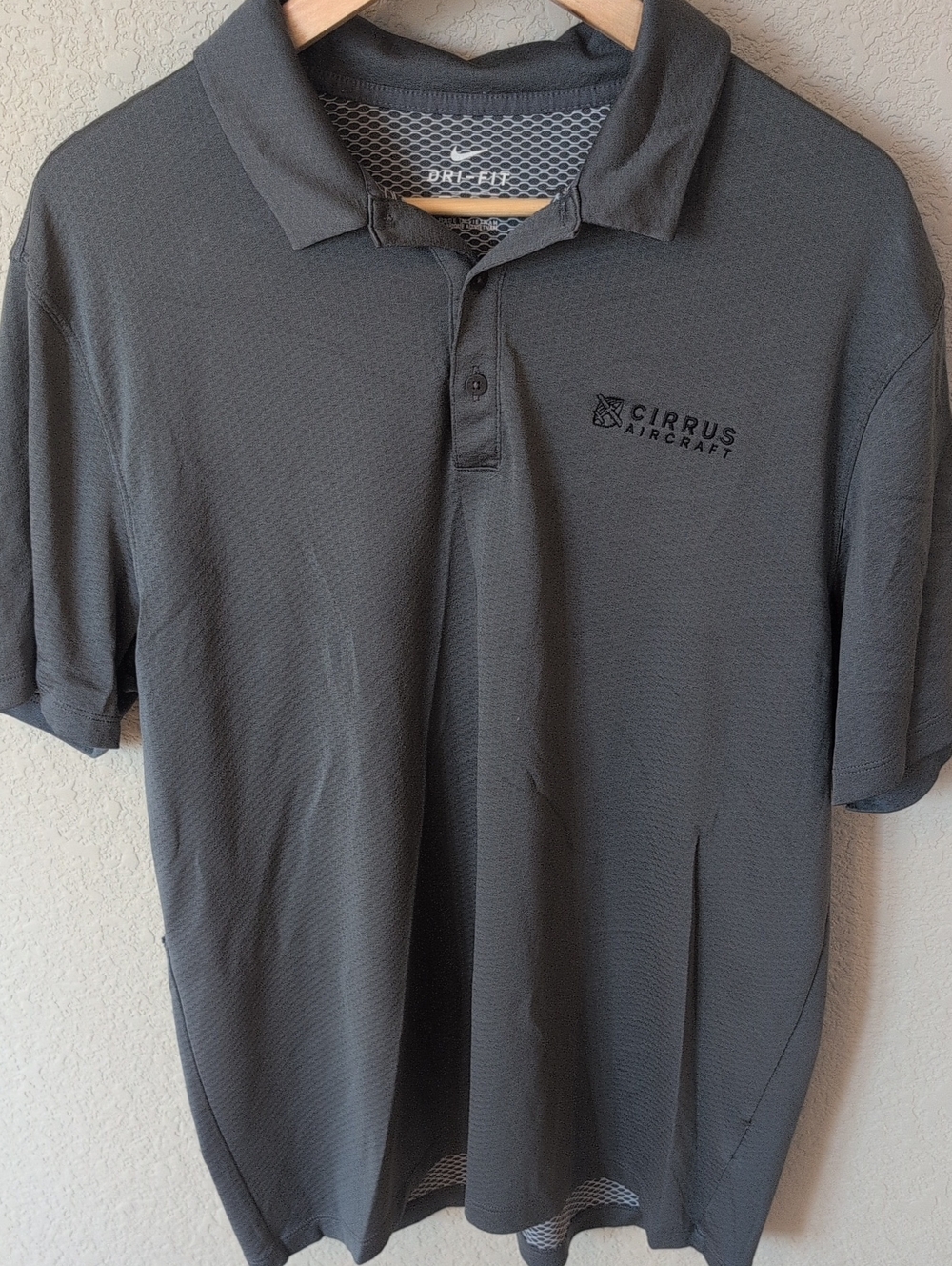 Nike Cirrus Aircraft Dark Gray Dri-FIT Polo